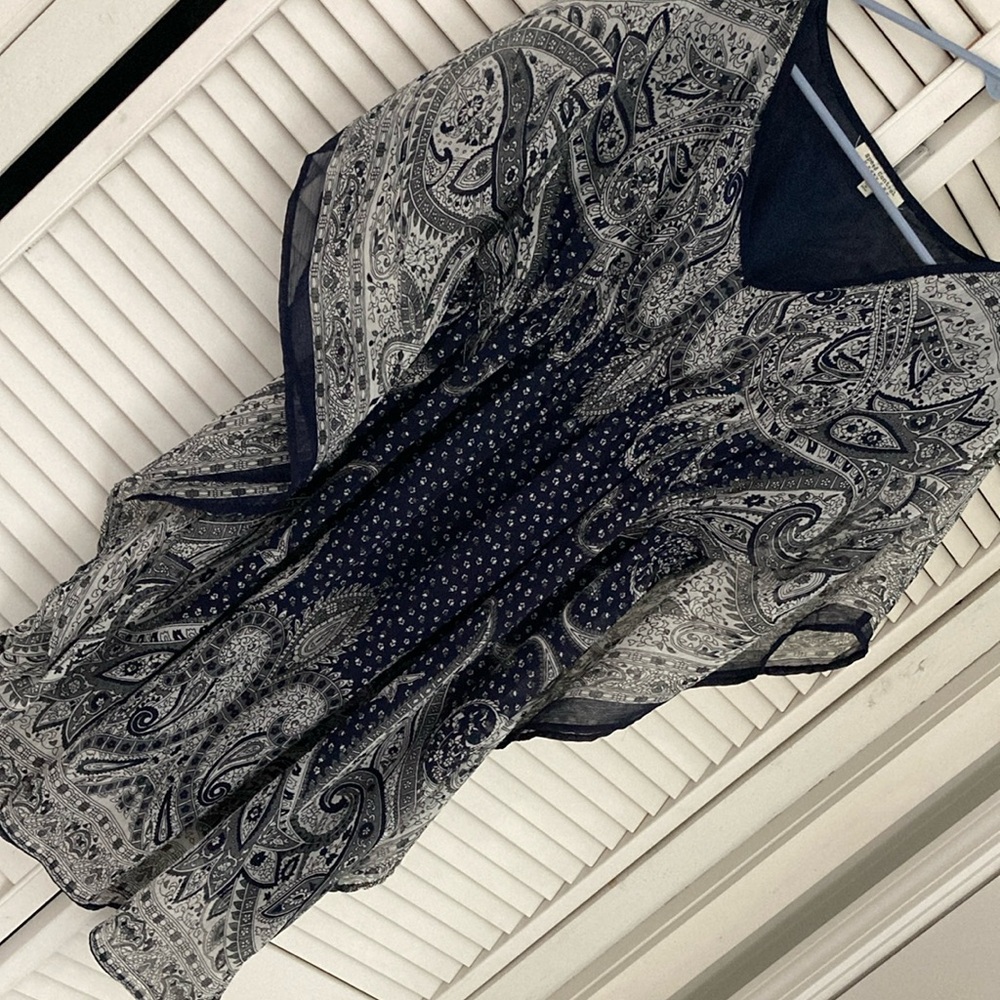 Speed Control Navy Blue Handkerchief Dress - size Large - Picture 3 of 8